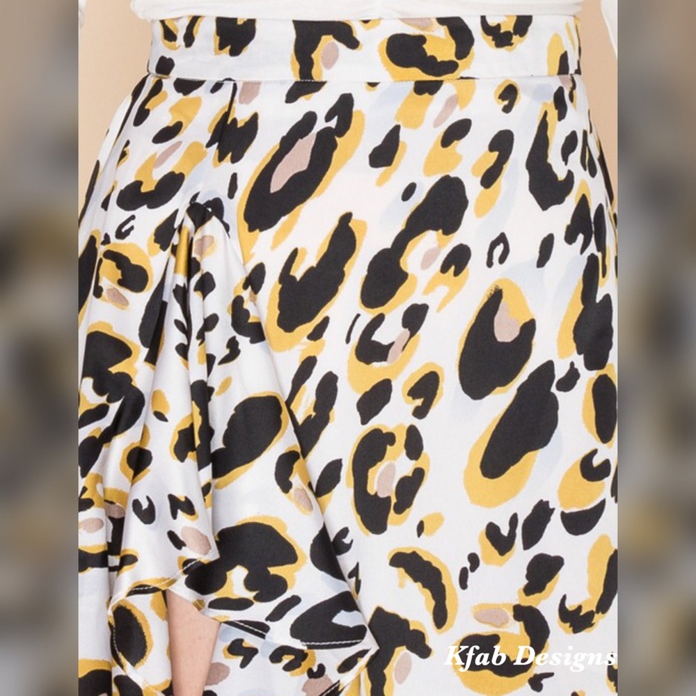❤️LAST 1! Leopard Print Ruffled High Waist Skirt! - Picture 5 of 5